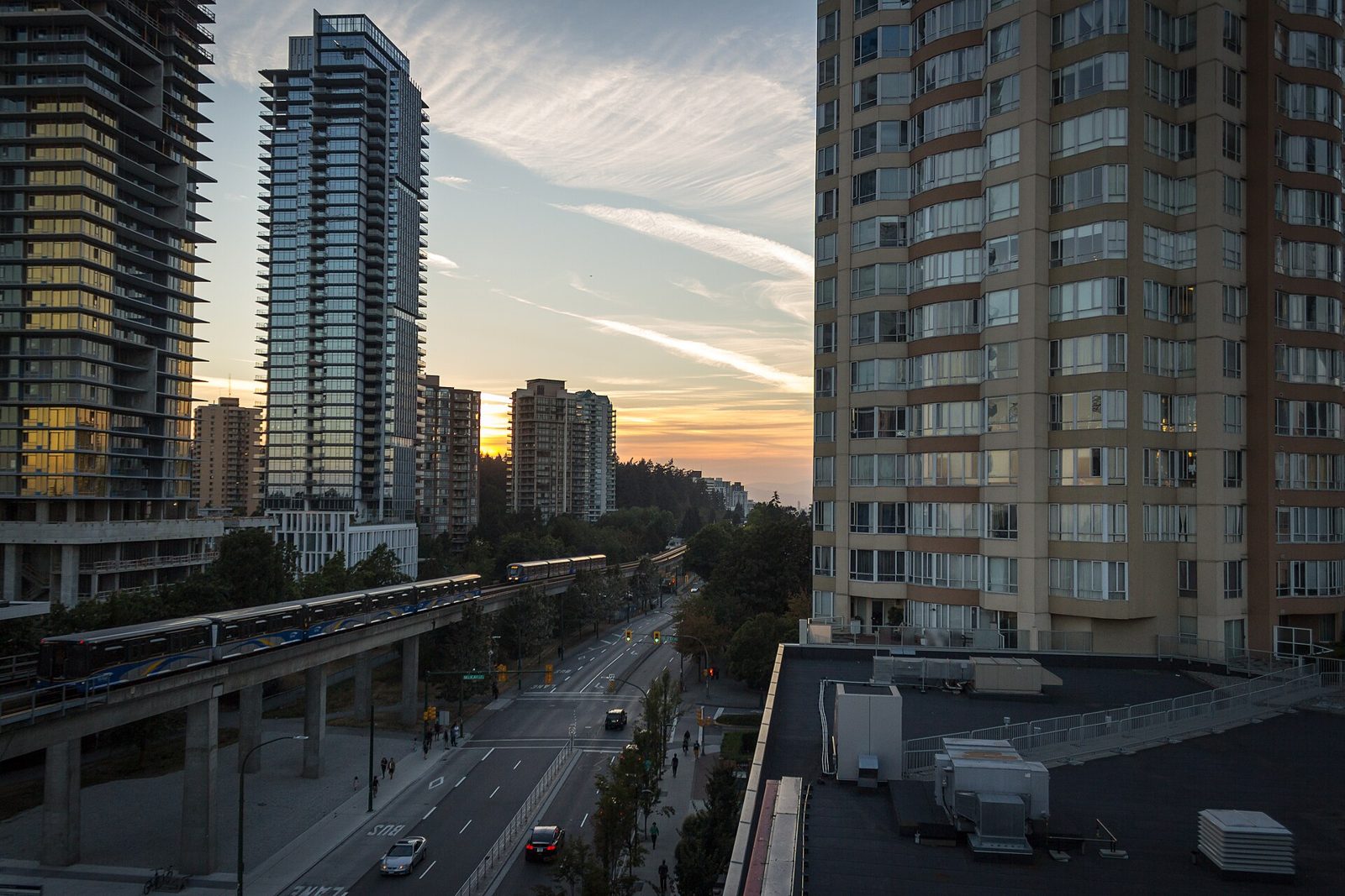Sunset in Burnaby, British Columbia in 2018