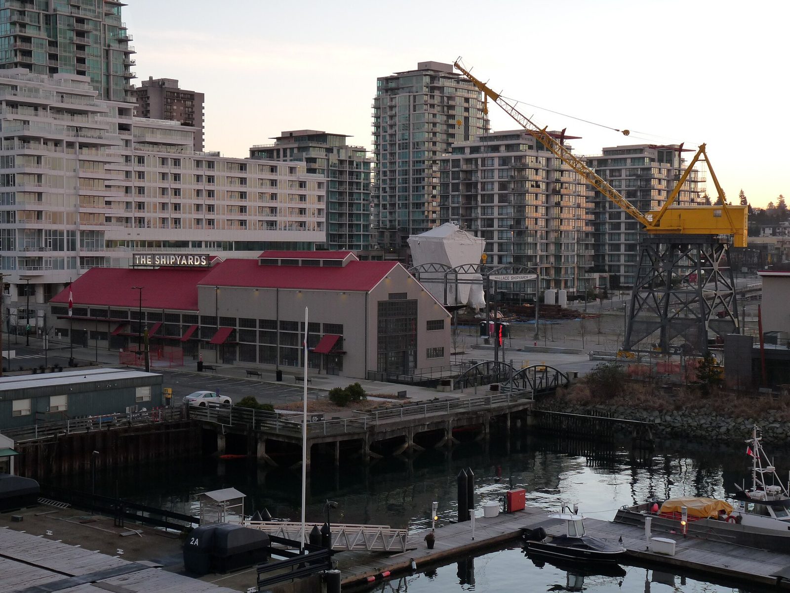 North Van Shipyards Precinct from Lonsdale Quay